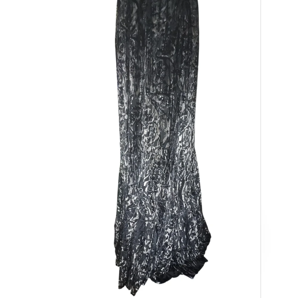 Badgley Mischka Printed Formal Dress, Womens 8 - Picture 8 of 13